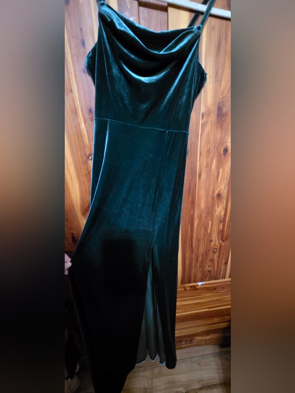 Birdy Grey Emerald Velvet Slip Elegant Dress
